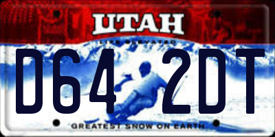 UT license plate D642DT