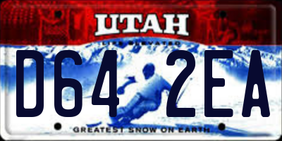 UT license plate D642EA