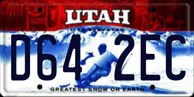 UT license plate D642EC