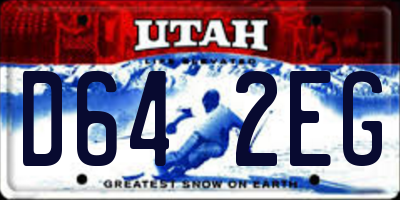 UT license plate D642EG