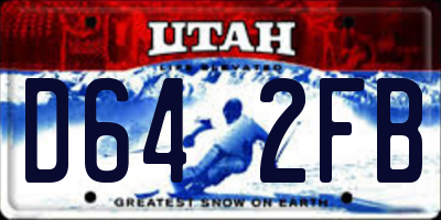 UT license plate D642FB