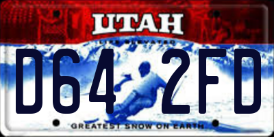 UT license plate D642FD