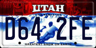 UT license plate D642FE