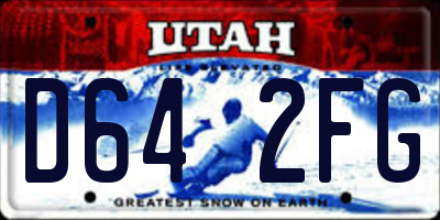 UT license plate D642FG