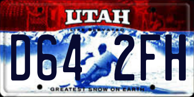 UT license plate D642FH