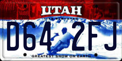 UT license plate D642FJ