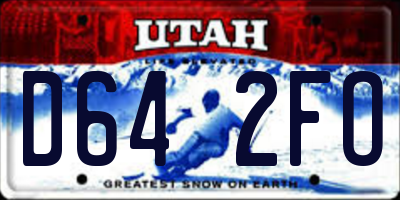 UT license plate D642FO