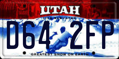 UT license plate D642FP