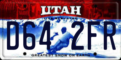 UT license plate D642FR