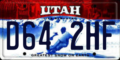 UT license plate D642HF