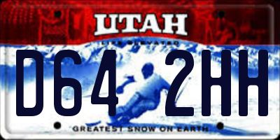 UT license plate D642HH