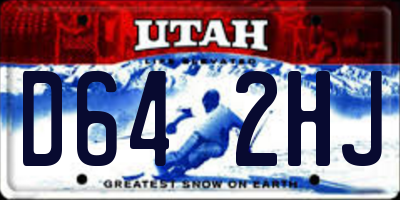 UT license plate D642HJ