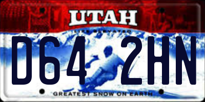UT license plate D642HN
