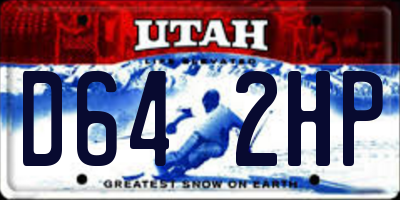 UT license plate D642HP