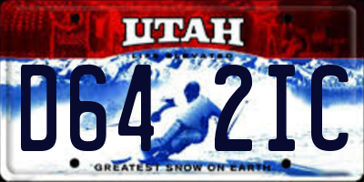 UT license plate D642IC