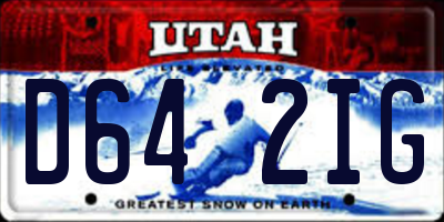 UT license plate D642IG