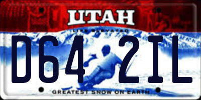 UT license plate D642IL