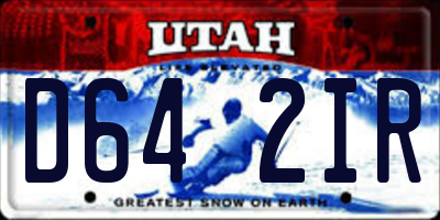 UT license plate D642IR