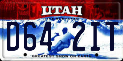 UT license plate D642IT