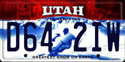 UT license plate D642IW