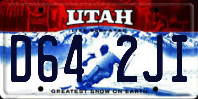 UT license plate D642JI