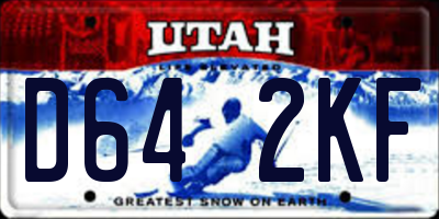 UT license plate D642KF