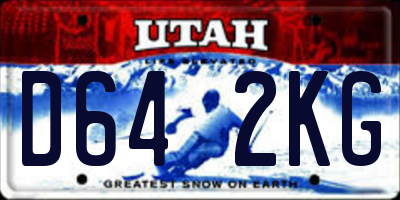 UT license plate D642KG