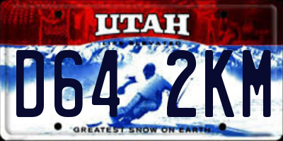 UT license plate D642KM