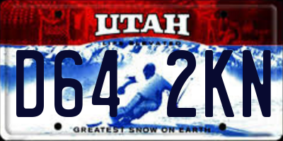 UT license plate D642KN
