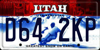 UT license plate D642KP