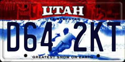 UT license plate D642KT