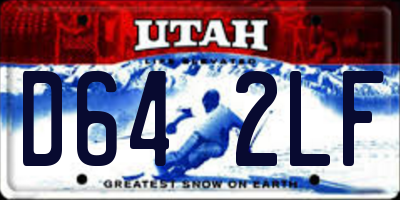 UT license plate D642LF