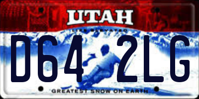 UT license plate D642LG
