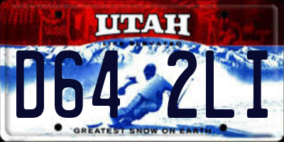 UT license plate D642LI