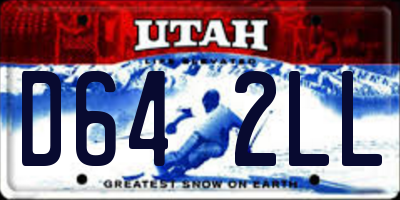 UT license plate D642LL