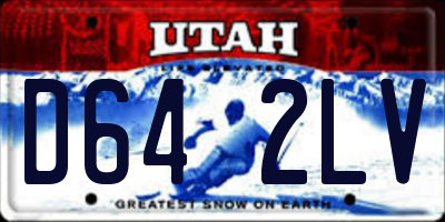 UT license plate D642LV