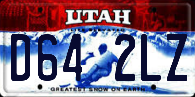 UT license plate D642LZ