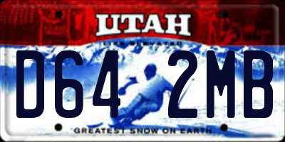 UT license plate D642MB
