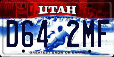 UT license plate D642MF
