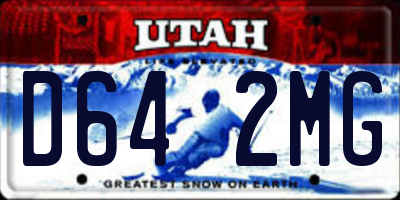 UT license plate D642MG