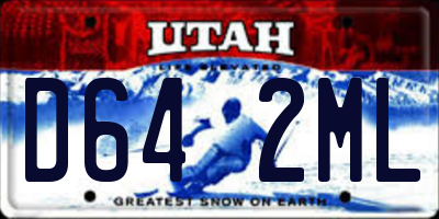 UT license plate D642ML