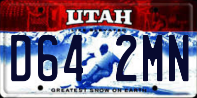UT license plate D642MN