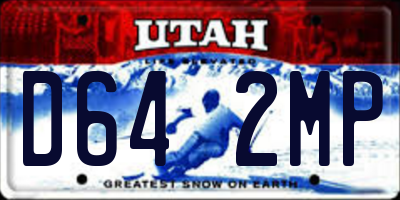 UT license plate D642MP