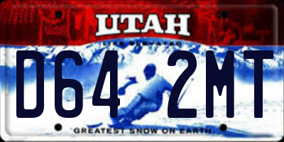 UT license plate D642MT