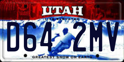 UT license plate D642MV