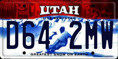 UT license plate D642MW