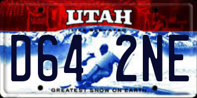 UT license plate D642NE