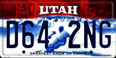 UT license plate D642NG