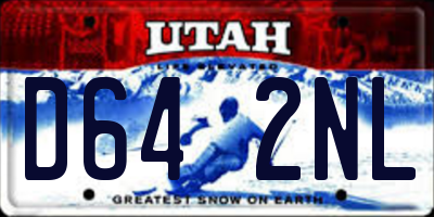 UT license plate D642NL