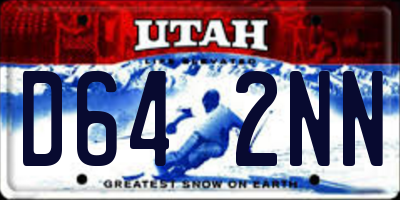 UT license plate D642NN